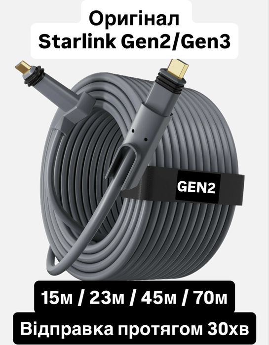 Оригінальний кабель Starlink Gen2 — 15м / 23м / 45м