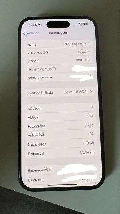 Iphone 16 preto 128GB