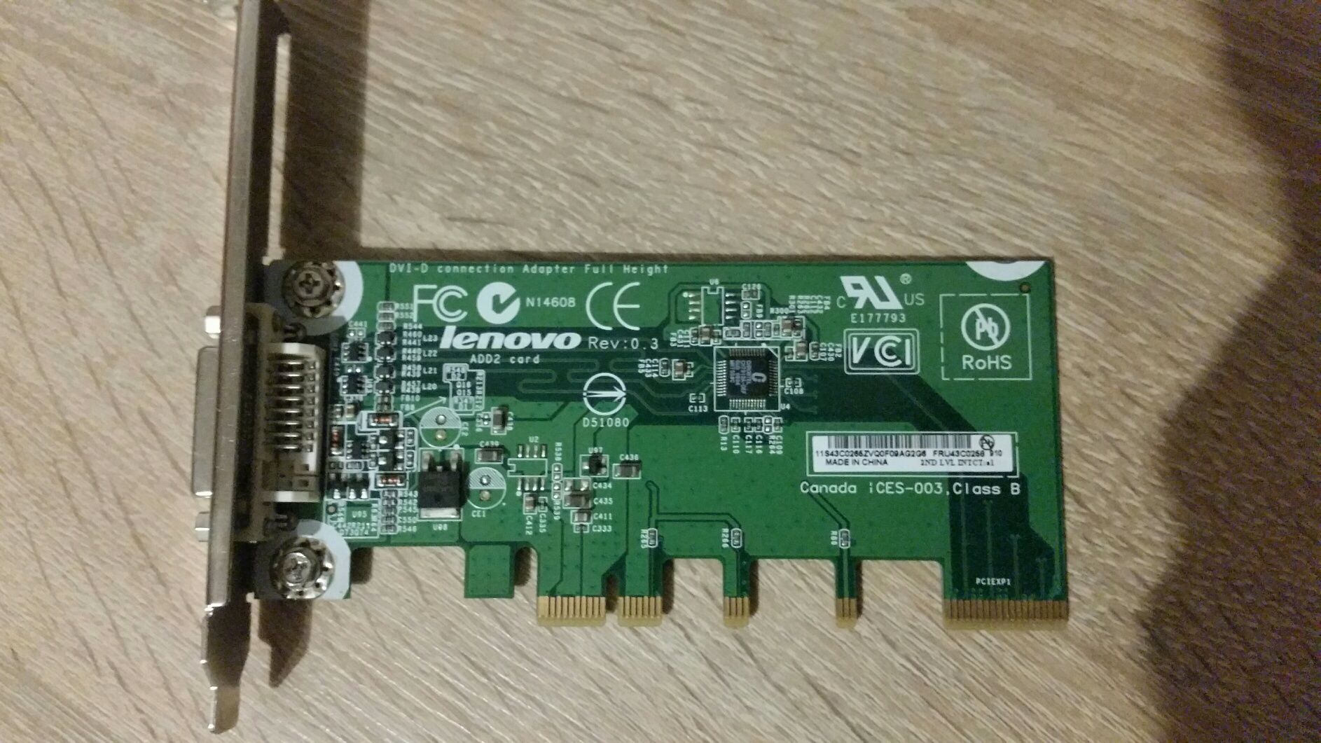 Karta Rozszerzeń DVI-D Lenovo Pci-e 16