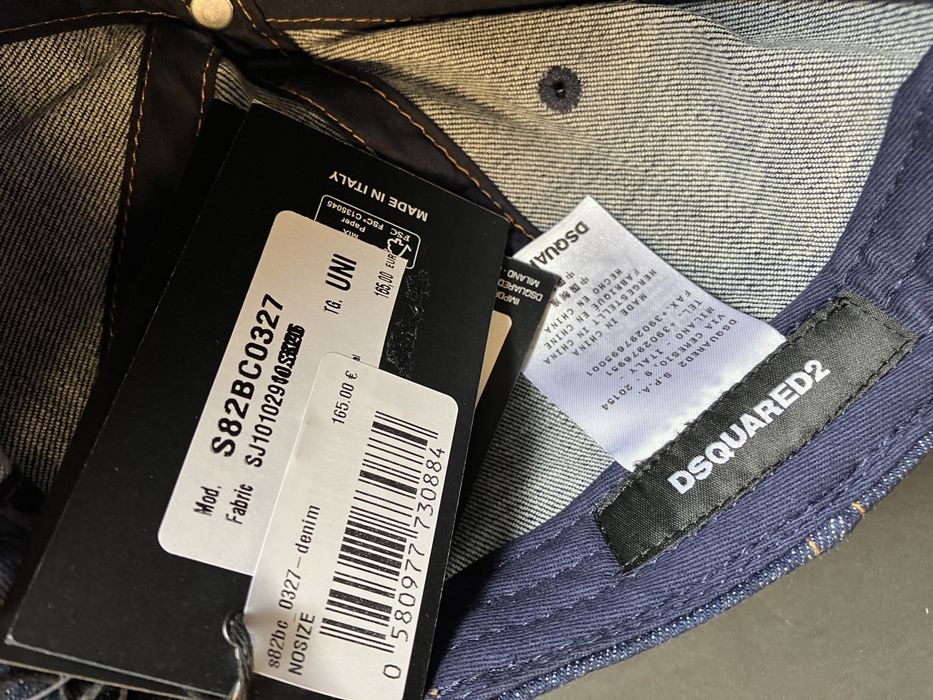 Dsquared2 markowa czapka bejsbolówka jeansowa NEW