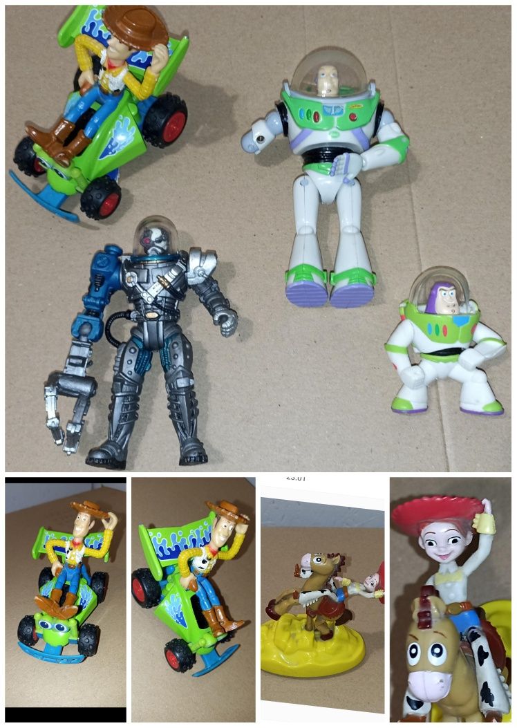 7 starych vintage figurek postaci z bajki Toy Story Disney Pixar