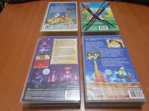 Coleção 4 VHS: Filmes "Disney"