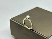 Piękny złoty pierścionek  p585  R-14,5  zaręczynowy