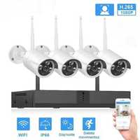 Conjunto CCTV *  4 Câmaras * SEM FIOS/WiFi * FullHD