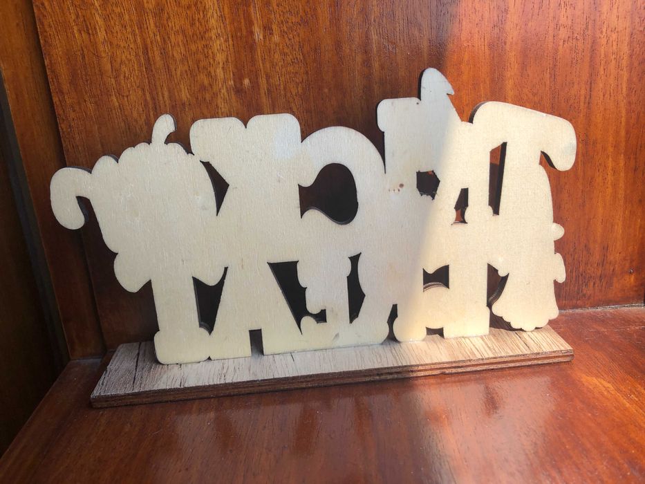 Placa de madeira Trick or treat