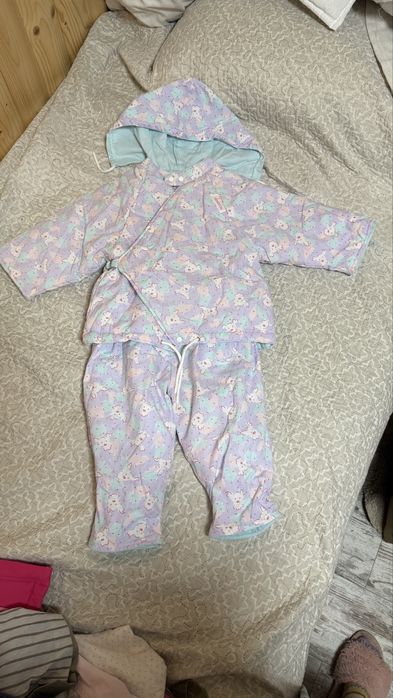 Дитячий зимовий комплект куртка штани для дівчинки теплий гарний