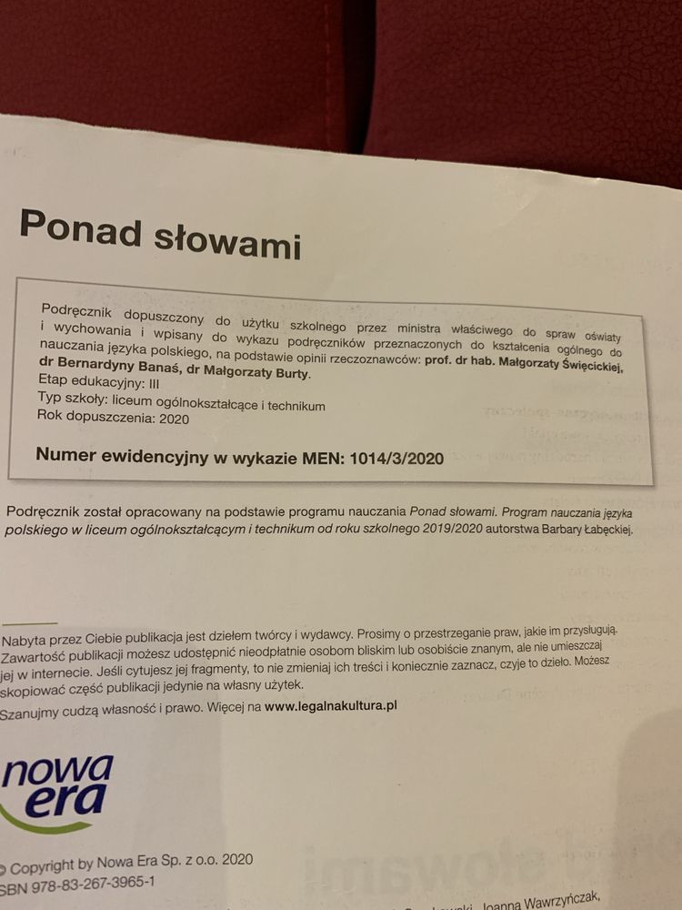 Podręcznik Ponad słowami 2 część 1