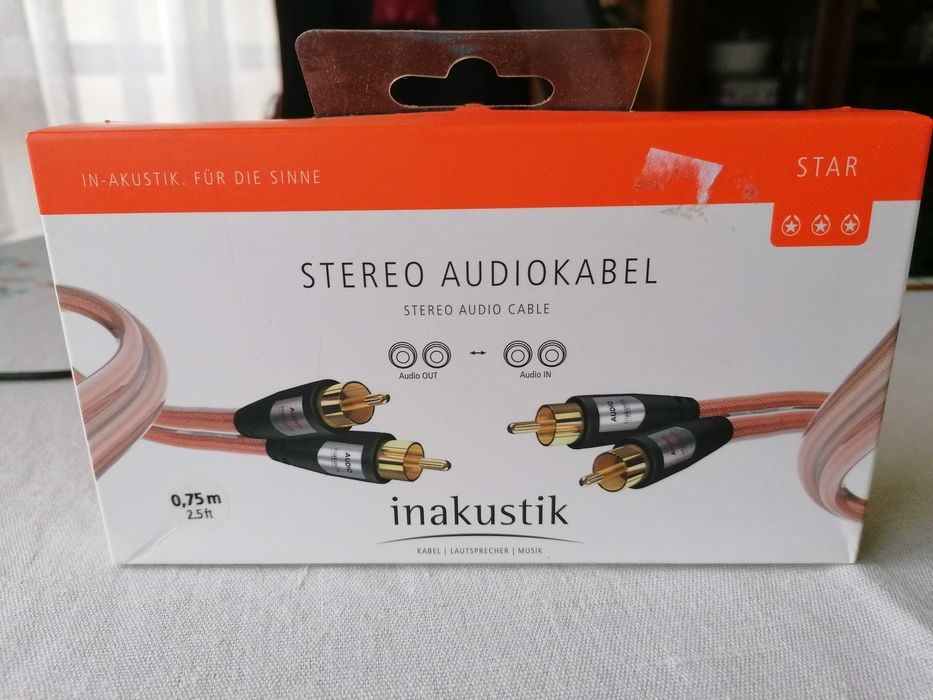 kabel interkonekt Inakustik stereo RCA 0,75 m