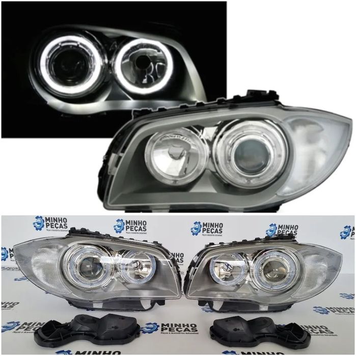 Faróis Angel Eyes BMW (Série 1) Angel Eyes Brancos