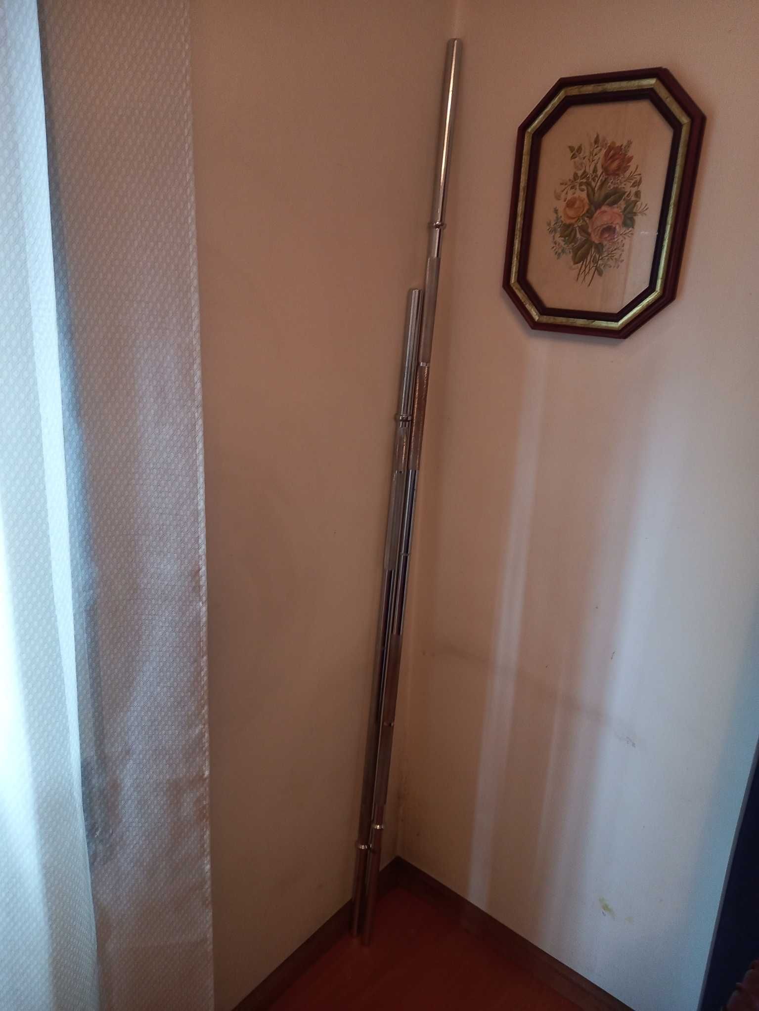 Barras de musculação 1.55m e 2m (28mm) + Almofada protetora