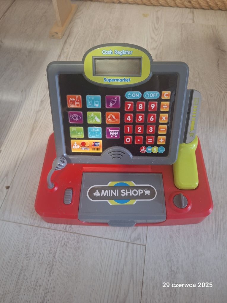 Sklep drewniany supermarket plus kasa i warzywa  Playtive Lidl