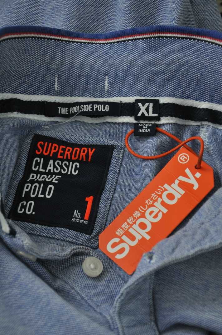 "SuperDry" Оригинал. Мужская футболка поло на лето. Размер на L