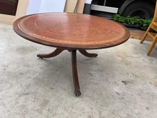 Ława stolik okrągły drewniany stylowy wyjątkowy angielski FV DOWÓZ