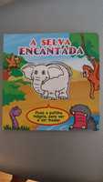 Livro infantil "A Selva Encantada" (puxa a patilha e a cor muda)