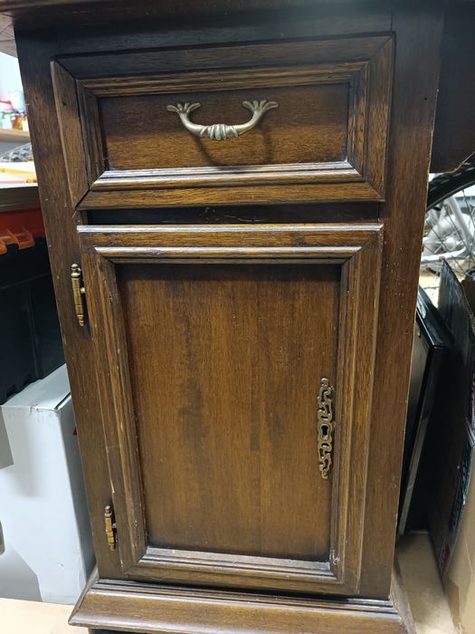 Drewniane dębowe biurko, Vintage, antyk