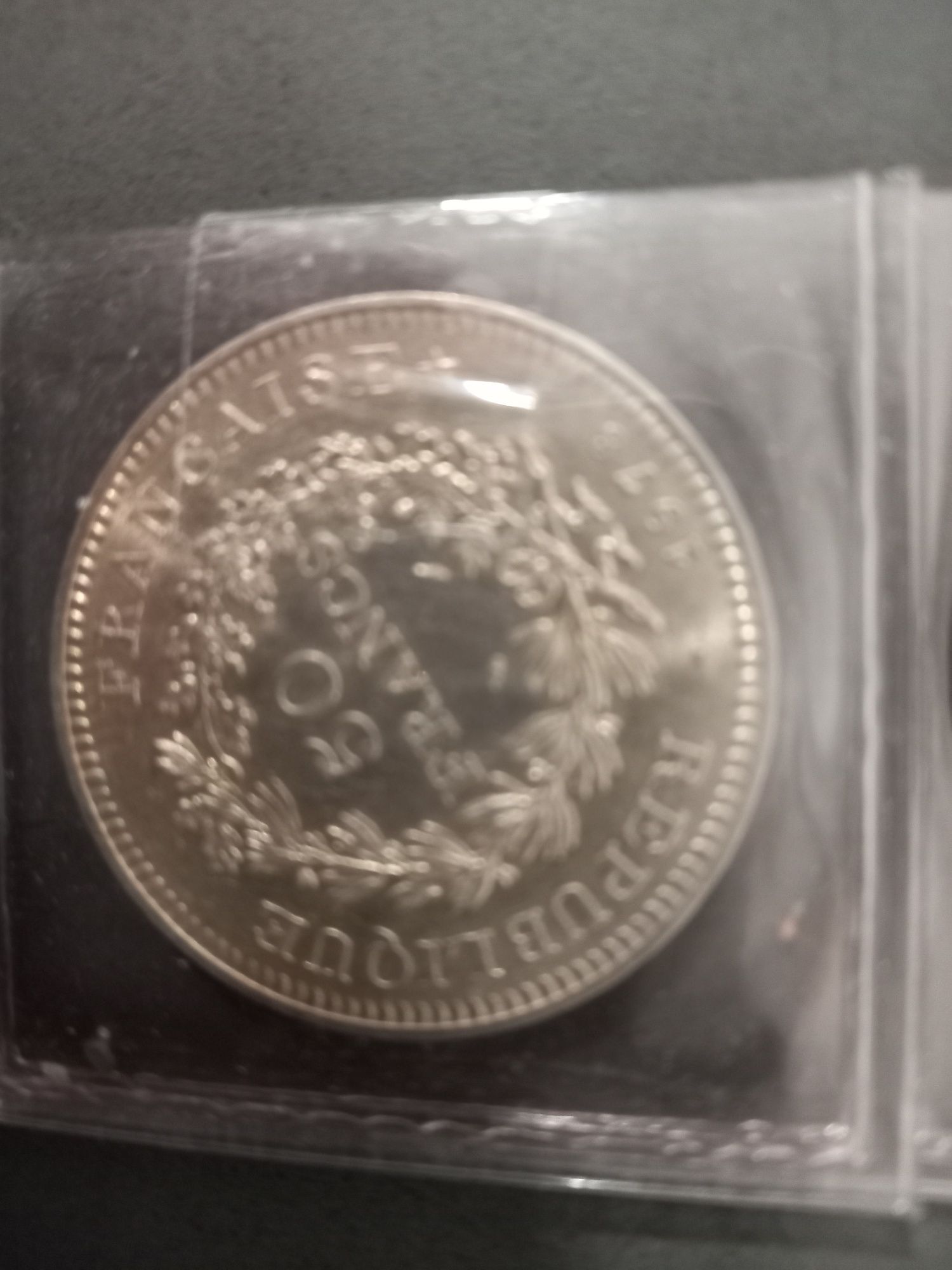 Conjunto moedas prata 50 francos franceses