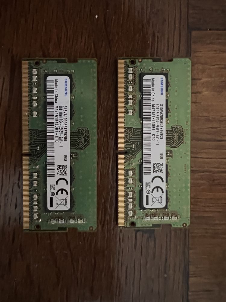 Pamięć DDR4 16GB 2X8 dwie kości po 8GB do laptopa