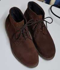 Мужские замшевые коричневые туфли