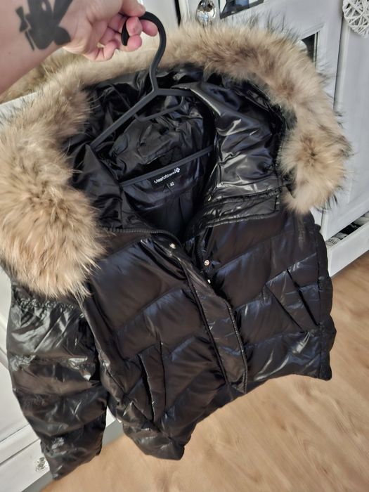 Kurtka Missfofo XL 42 puchowa jenot zimowa czarna