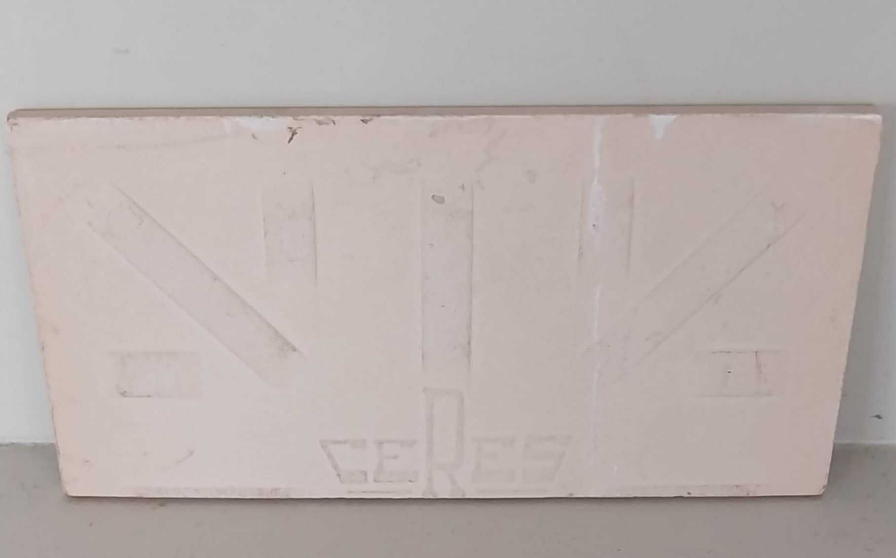 Nº 23. 2 Azulejos (10,9 x 5,3 com 3 cm Esp) CERES-Coimbra, Pint. à Mão
