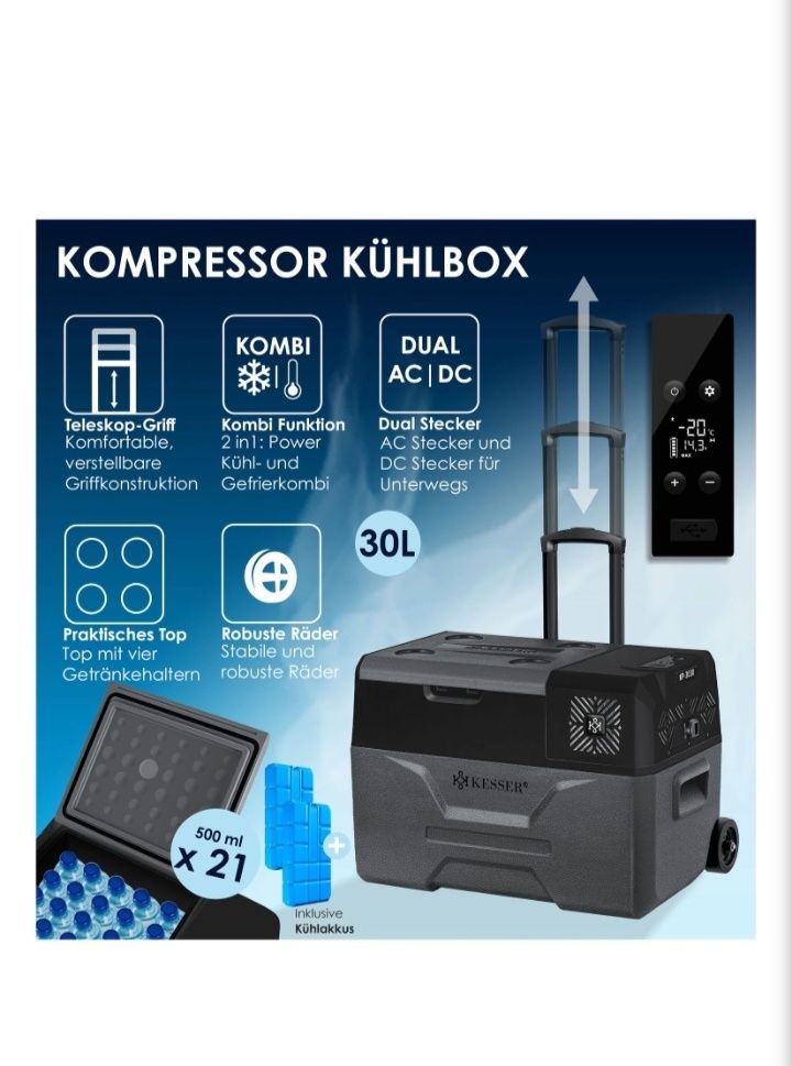 Kompresorowa lodówka elektryczna z zamrażarką