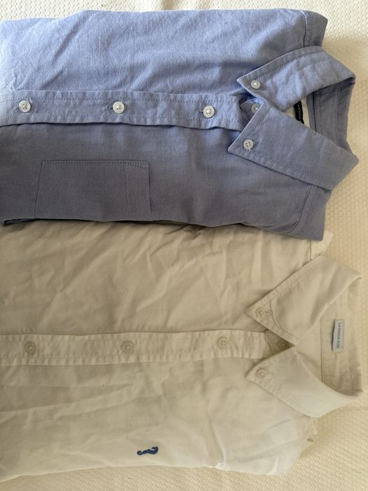 Camisas Lanidor Oxford Azul e Branca 12 anos