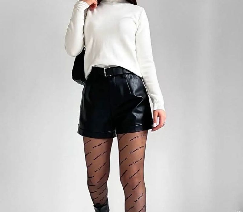 Жіночі шорти екошкіра еко шкіра шорти