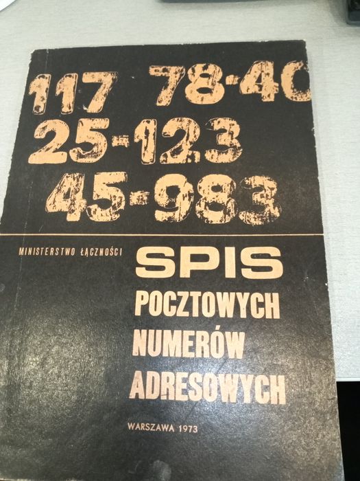 Kody pocztowe 1973 spis  numerów adresy
