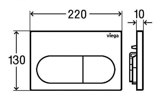 Змивання клавіша VIEGA Prevista Visign for Life 6 хром 773748