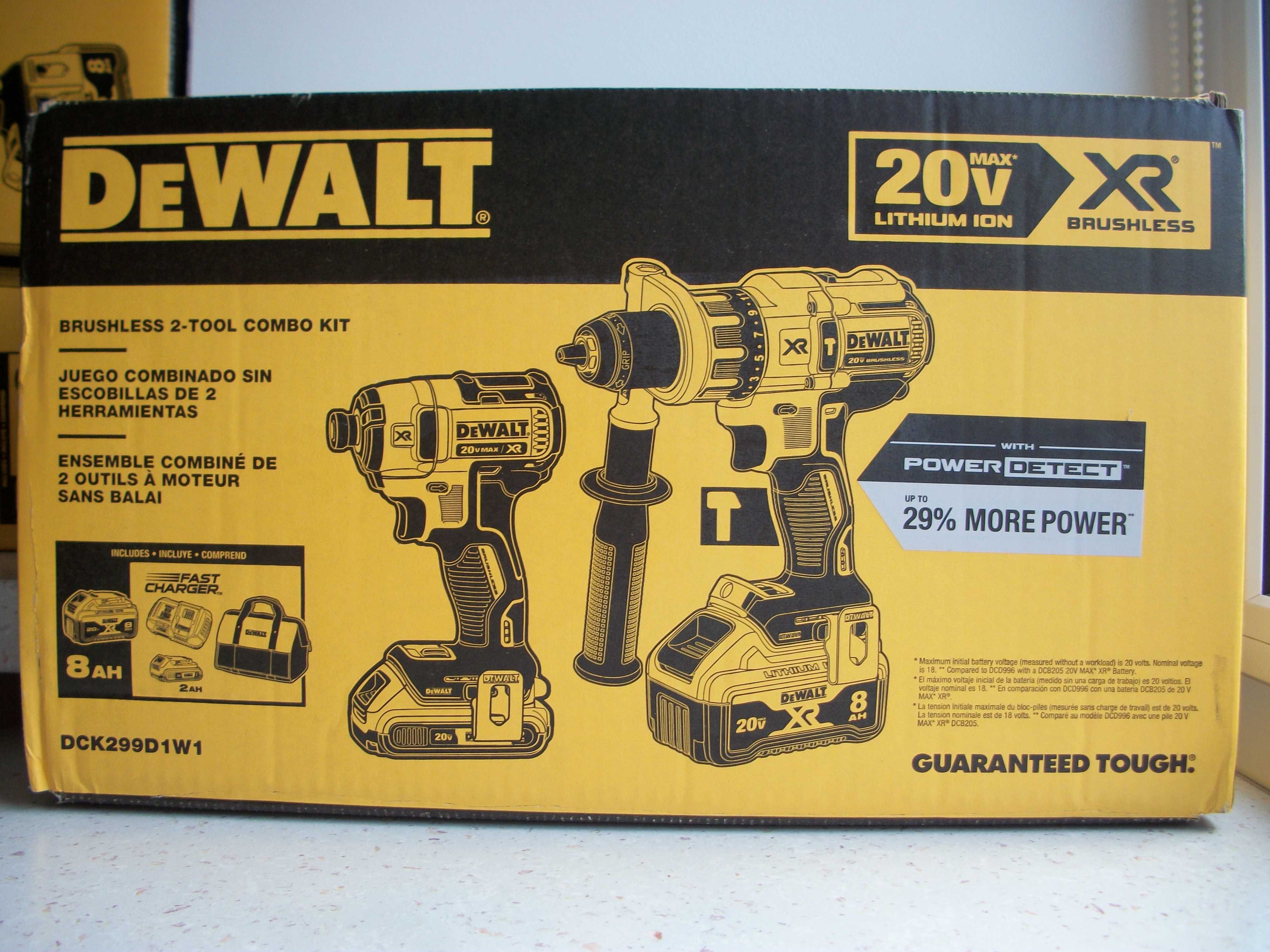 Набор бесщеточных шуруповертов DeWalt DCK299D1W1 (DCD998 DCF887)