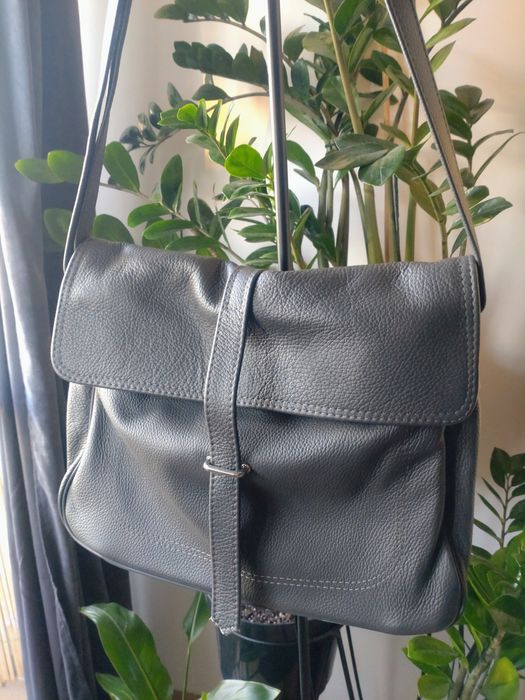 Torba skórzana listonoszka Made in Poland