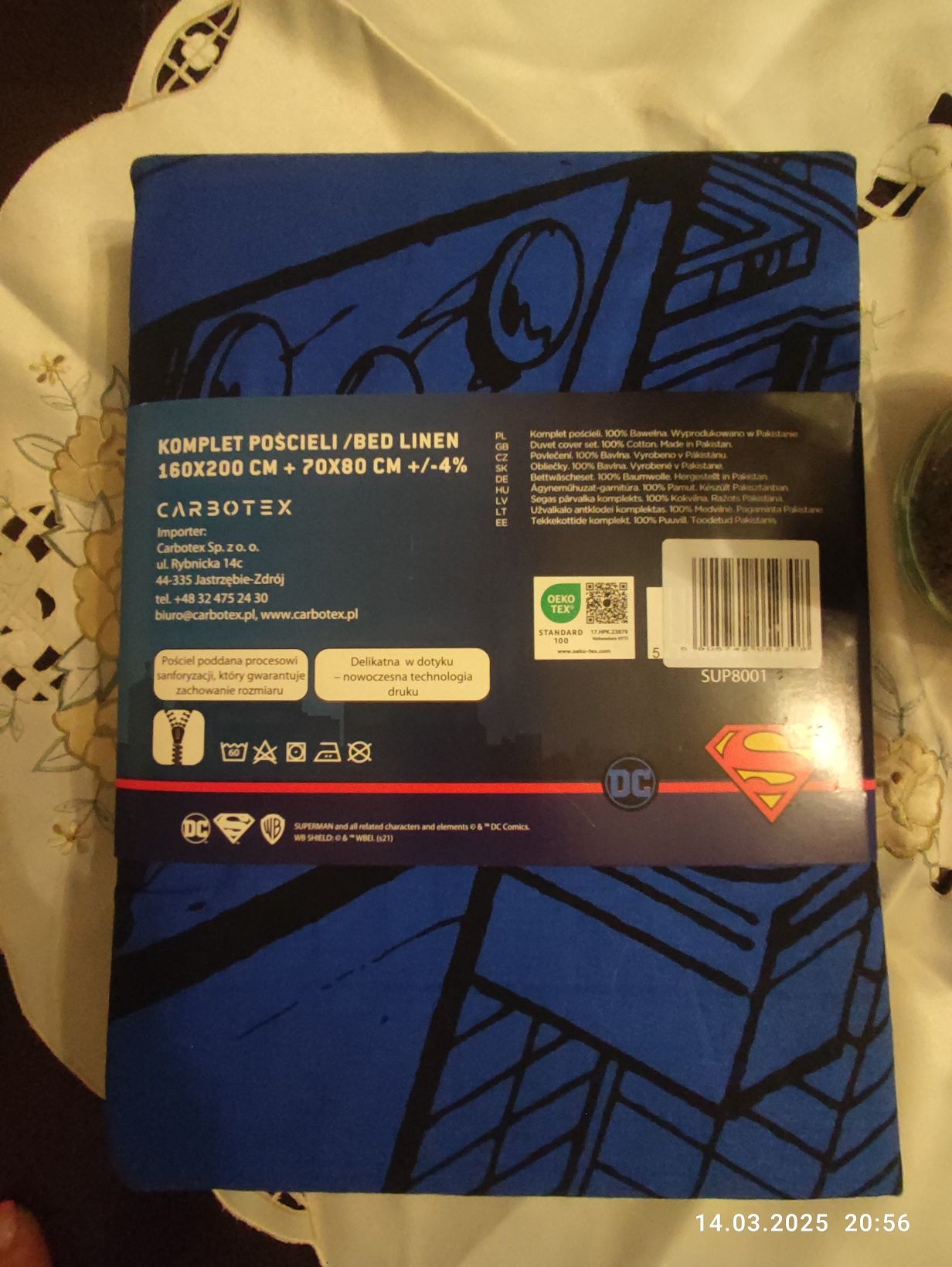 Pościel Superman bawełniana 160x200