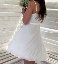 Молочна Сукня плаття біла сарафан розмір L / XL