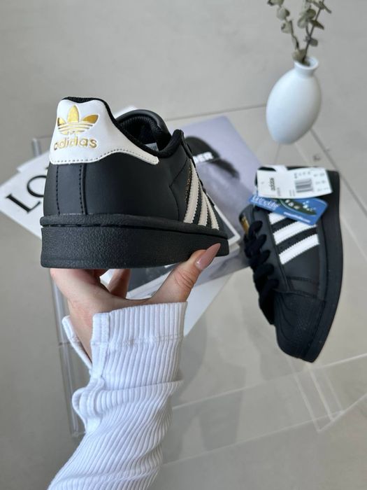 ПОДАРУНОК ДО ЗАМОВЛЕННЯ!! Adidas Superstar Black Premium