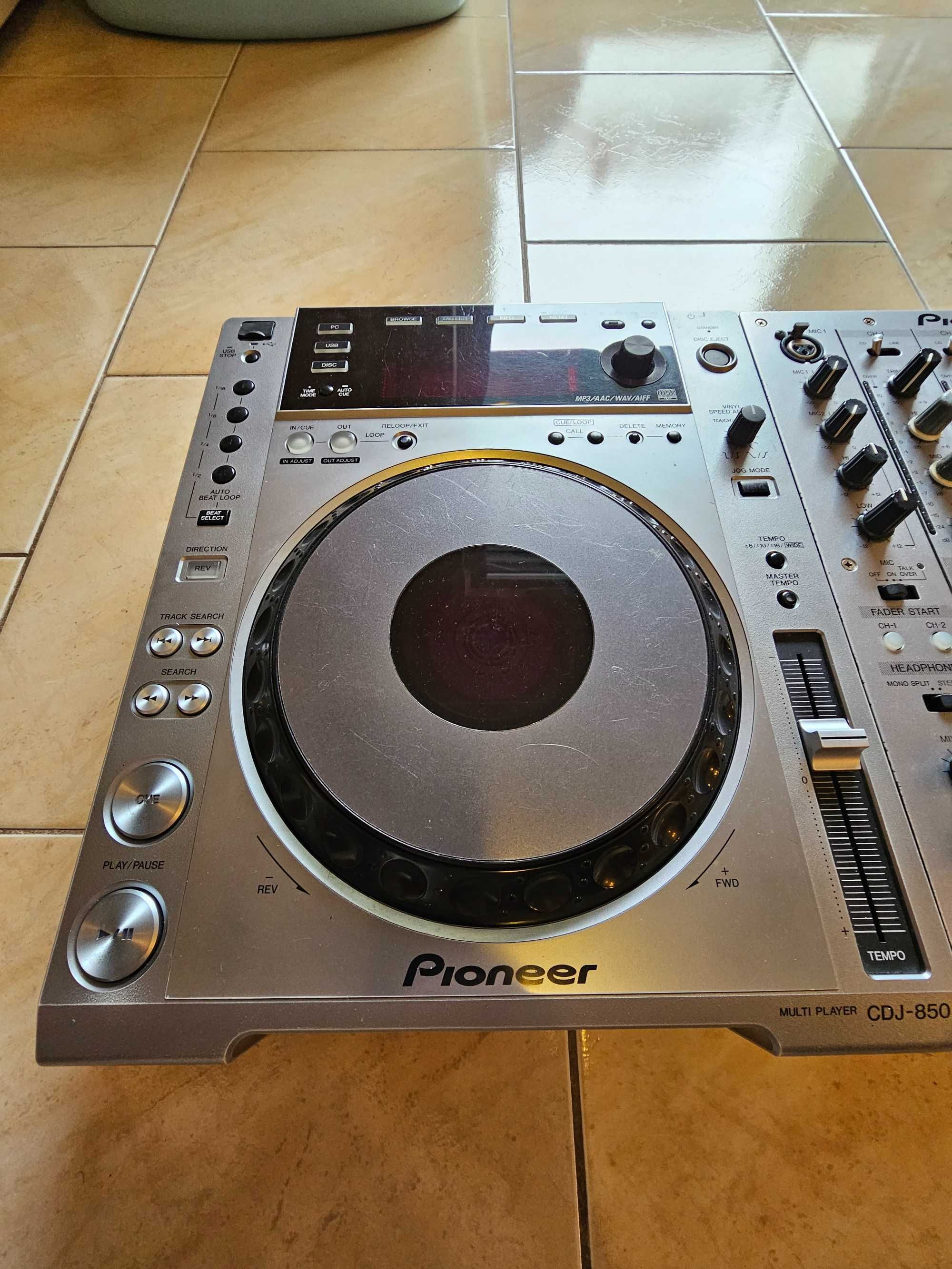 zestaw mikser Pioneer DJM 700 + 2 x Odtwarzacz CDJ 850