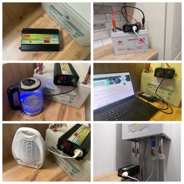 Преобразователь 12 220 3200w Инвертор с зарядным аккумулятора для дома