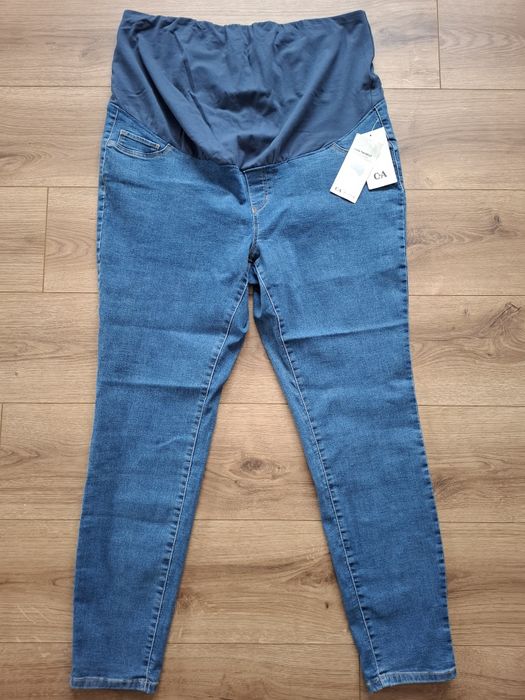Spodnie jeansy jegginsy ciążowe C&A Mama 48