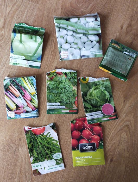 Nasiona różnych warzyw