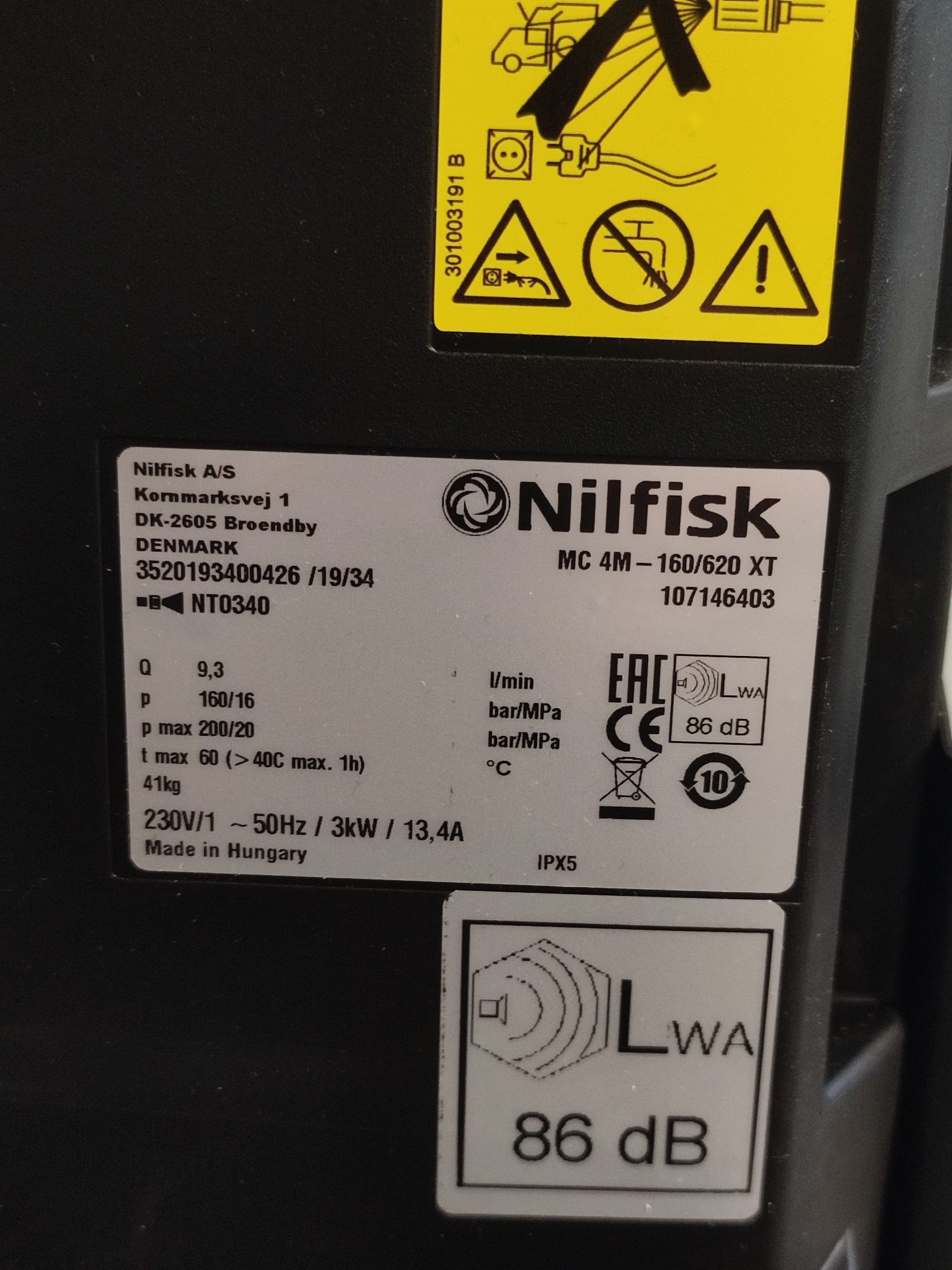 Profesjonalną Myjka ciśnieniowa Nilfisk MC-4M zasilanie 230V