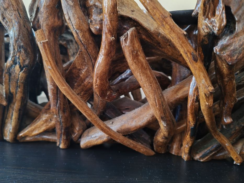 Castiçal x 2 em madeira