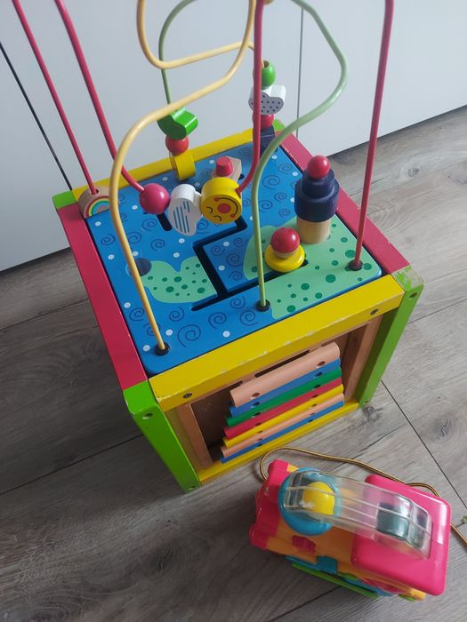 Kostka drewniana sensoryczno edukacyjna