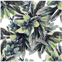 Materiał Velvet Welur Tkanina Na Zasłony Duże Zielone Kwiaty 150 szer