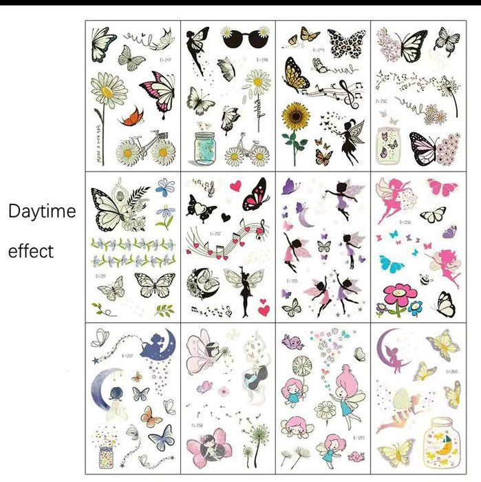 Тимчасово татуювання,світяться в темноті, для дітей.