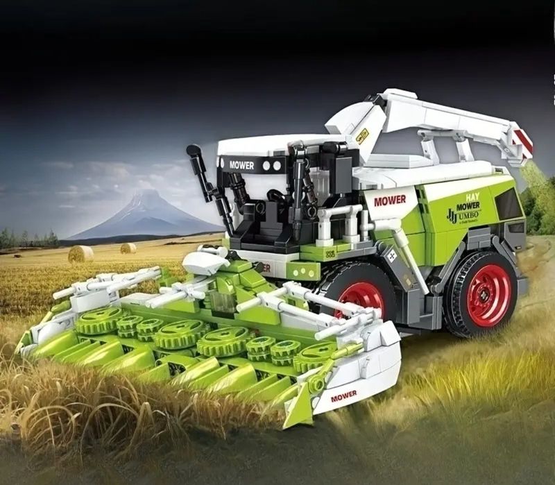 Конструктор комбайн 840 блоков Лего сельхозтехника John Deere