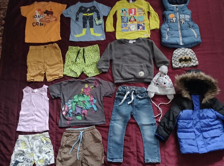 Mega paka chłopięca 92/98  15 sztuk! Zara, Batman, ciepła kurtka, bluz