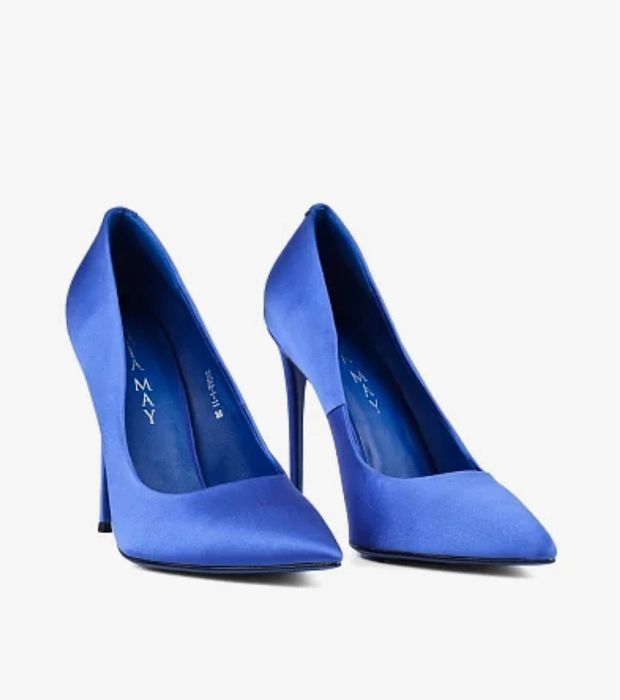 Жіночі туфлі човники Mia May сатинові сині