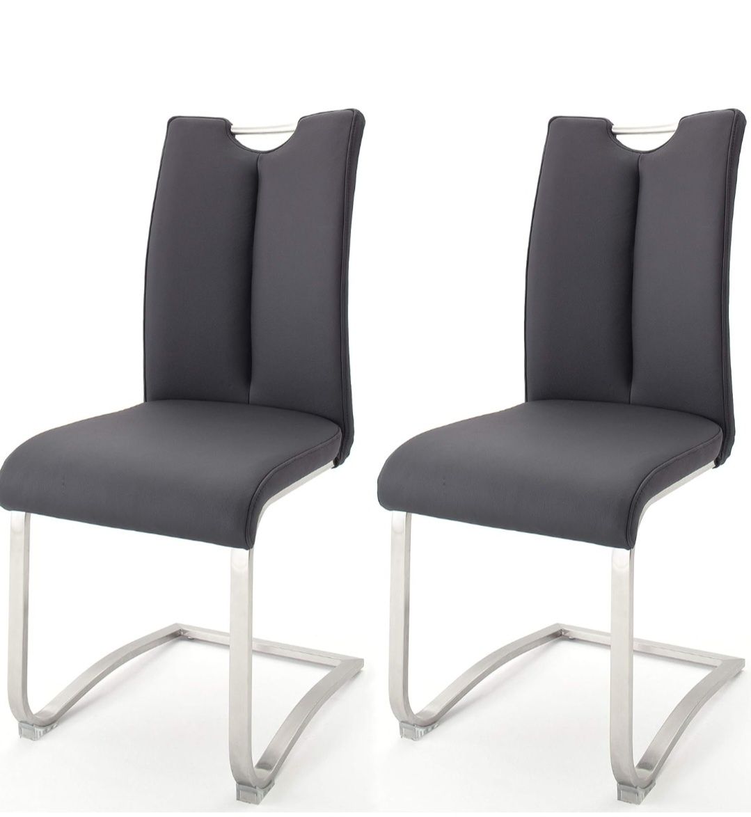 Nowe krzesła / prawdziwa skóra/ czarne / Robas Lund
