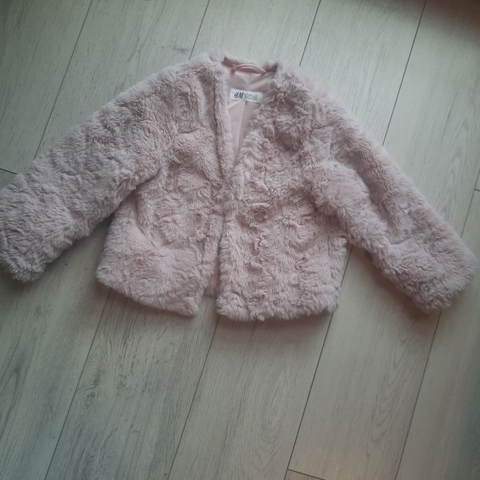 Bolerko futerko bluza H&M rozm 98/104 stan idealny