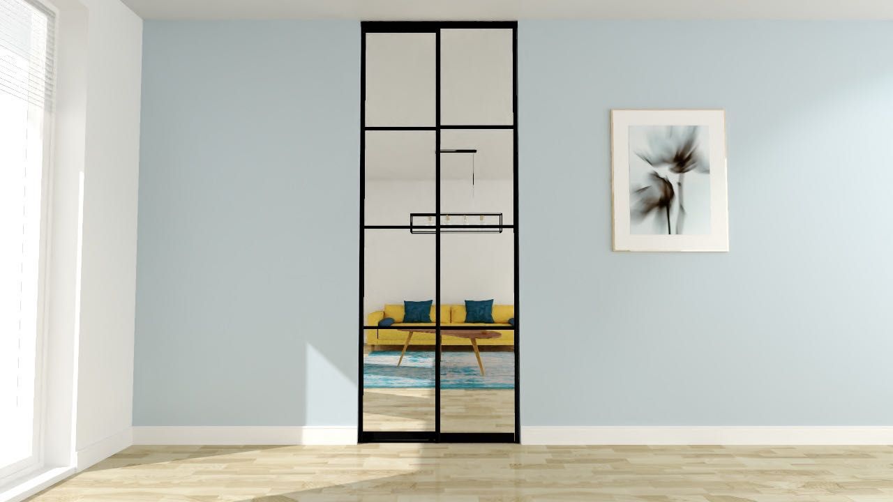 Drzwi przesuwne 2 lustra  wymiar wnęki 265cmx 80cm