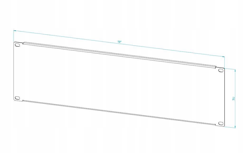 Zestaw 10x Panel Maskujący Maskownica RACK 19" 3U Czarna Stalflex